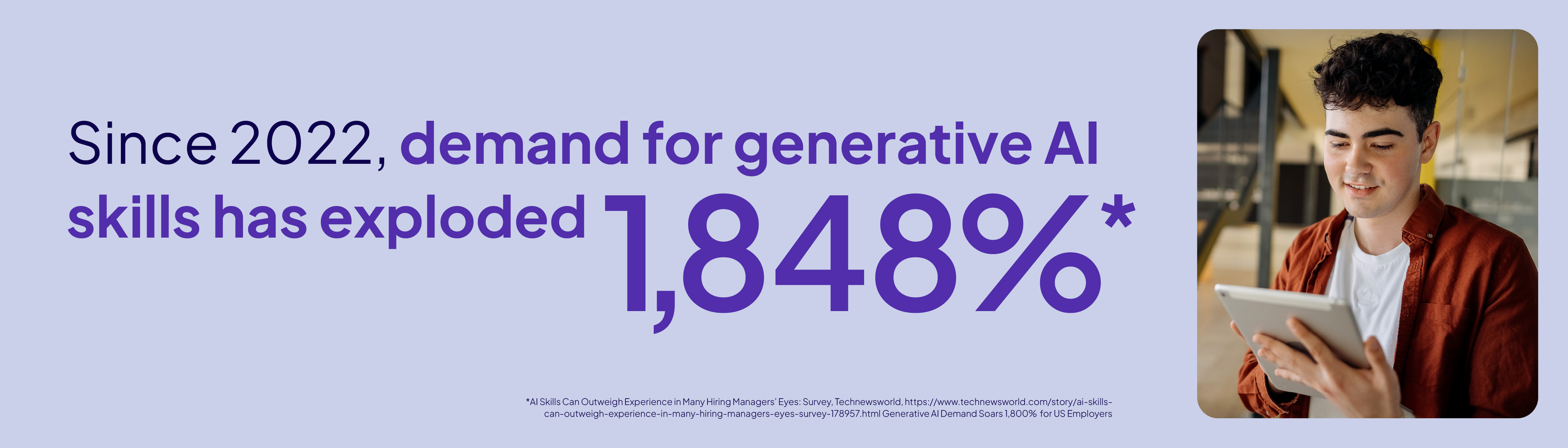 1848%: Since 2022, demand for generative AI skills has exploded 1,848%